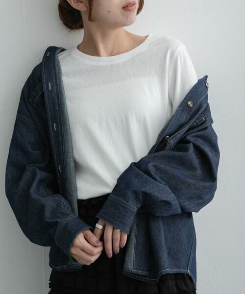 Sonny Label / サニーレーベル Tシャツ | スラブベーシックシアーロンTシャツ（オフホワイト）