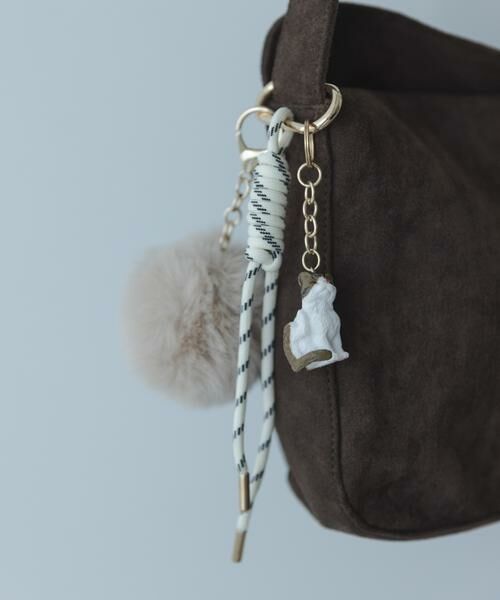 Sonny Label / サニーレーベル キーホルダー・ストラップ | CAT AND FAKEFUR CHARM（ベージュ）