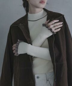 Sonny Label / サニーレーベル ニット・セーター | 静電防止フリルハイネックリブニットプルオーバー