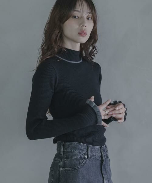 Sonny Label / サニーレーベル ニット・セーター | 静電防止フリルハイネックリブニットプルオーバー | 詳細22