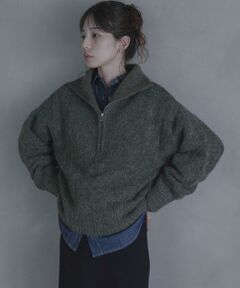 Sonny Label / サニーレーベル ニット・セーター | ハーフZIPシャギーニットプルオーバー
