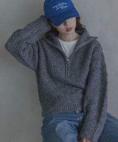 Sonny Label / サニーレーベル ニット・セーター | ハーフZIPシャギーニットプルオーバー