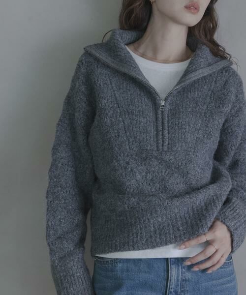 Sonny Label / サニーレーベル ニット・セーター | ハーフZIPシャギーニットプルオーバー | 詳細18