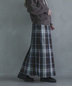Sonny Label / サニーレーベル ロング・マキシ丈スカート | チェックプリーツイージースカート