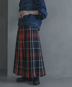 Sonny Label / サニーレーベル ロング・マキシ丈スカート | チェックプリーツイージースカート