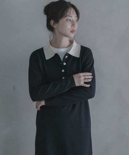 Sonny Label / サニーレーベル ワンピース | ニットポロワンピース | 詳細23