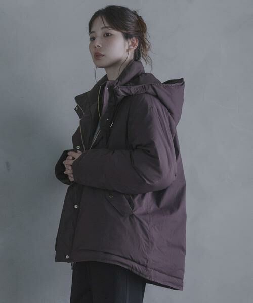 Sonny Label / サニーレーベル ダウンジャケット・ベスト | 撥水2WAYフーディスタンドダウンコート | 詳細3