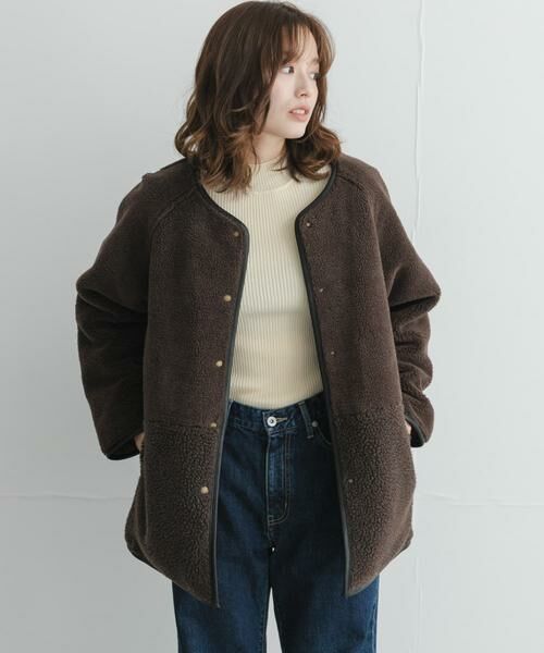 Sonny Label / サニーレーベル ダウンジャケット・ベスト | リバーシブルボア撥水キルティングコート | 詳細1