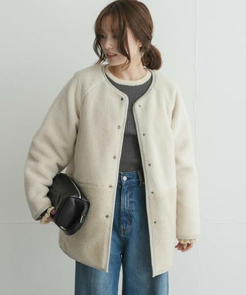 Sonny Label / サニーレーベル ダウンジャケット・ベスト | リバーシブルボア撥水キルティングコート | 詳細15