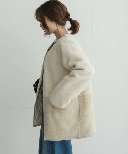 Sonny Label / サニーレーベル ダウンジャケット・ベスト | リバーシブルボア撥水キルティングコート | 詳細16