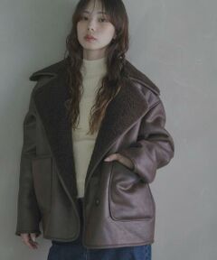 Sonny Label / サニーレーベル その他アウター | リバーシブルフェイクムートンボアコート