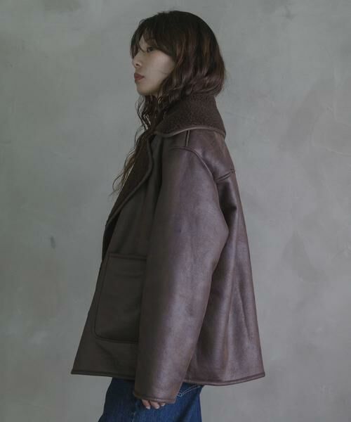 Sonny Label / サニーレーベル その他アウター | リバーシブルフェイクムートンボアコート | 詳細3