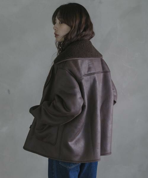 Sonny Label / サニーレーベル その他アウター | リバーシブルフェイクムートンボアコート | 詳細4
