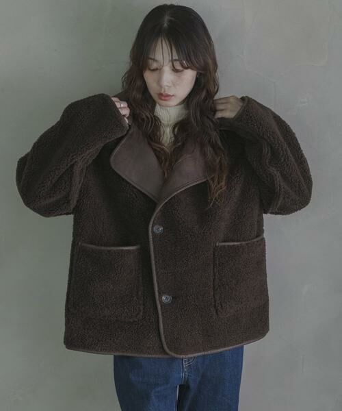 Sonny Label / サニーレーベル その他アウター | リバーシブルフェイクムートンボアコート | 詳細7