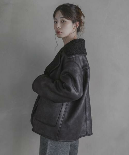 Sonny Label / サニーレーベル その他アウター | リバーシブルフェイクムートンボアコート | 詳細19