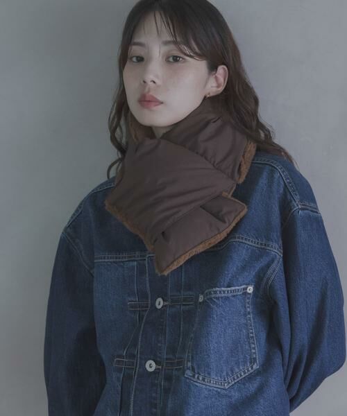 Sonny Label / サニーレーベル マフラー・ショール・スヌード・ストール | リバーシブルダウンマフラー | 詳細3
