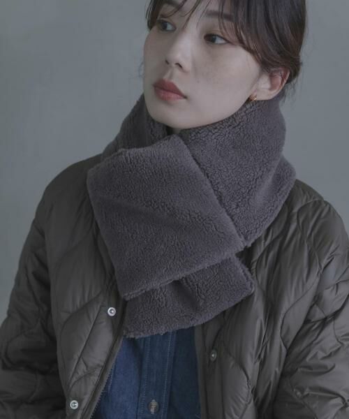 Sonny Label / サニーレーベル マフラー・ショール・スヌード・ストール | リバーシブルダウンマフラー | 詳細12