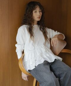 Sonny Label / サニーレーベル Tシャツ | 『WEB限定』ペプラムチュールフリルカットソー