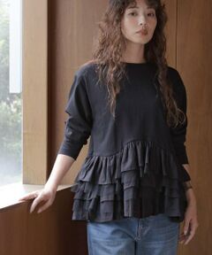 Sonny Label / サニーレーベル Tシャツ | 『WEB限定』ペプラムチュールフリルカットソー