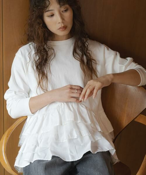 Sonny Label / サニーレーベル Tシャツ | 『WEB限定』ペプラムチュールフリルカットソー | 詳細2