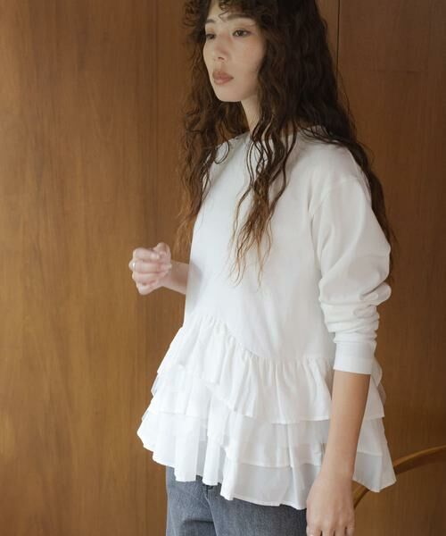 Sonny Label / サニーレーベル Tシャツ | 『WEB限定』ペプラムチュールフリルカットソー | 詳細3