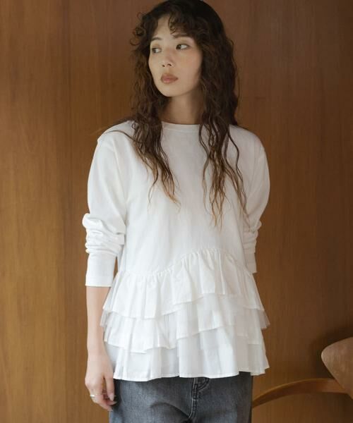 Sonny Label / サニーレーベル Tシャツ | 『WEB限定』ペプラムチュールフリルカットソー | 詳細4