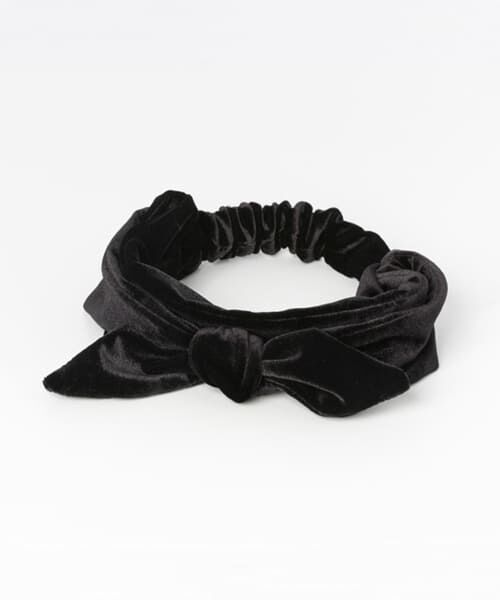 ＊＊Sonny Label / サニーレーベル カチューシャ・カチューム・その他 | 2WAYベロアターバン∴（ブラック）