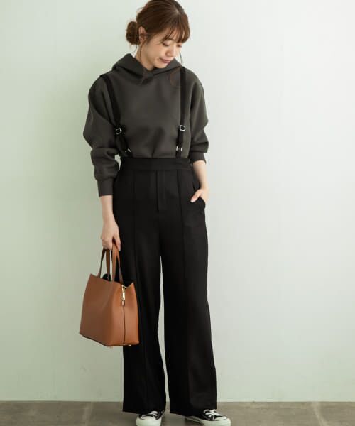 ＊＊Sonny Label / サニーレーベル その他パンツ | サスペンダー付セミワイドパンツ（ブラック）
