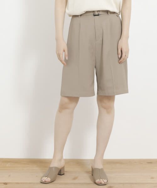 ＊＊Sonny Label / サニーレーベル ショート・ハーフ・半端丈パンツ | ベルト付きショートパンツ（ブラウン）
