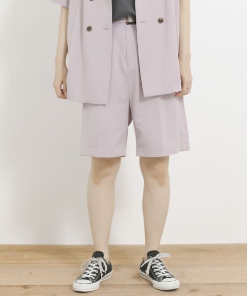 ＊＊Sonny Label / サニーレーベル ショート・ハーフ・半端丈パンツ | ベルト付きショートパンツ（ダスティーピンク）