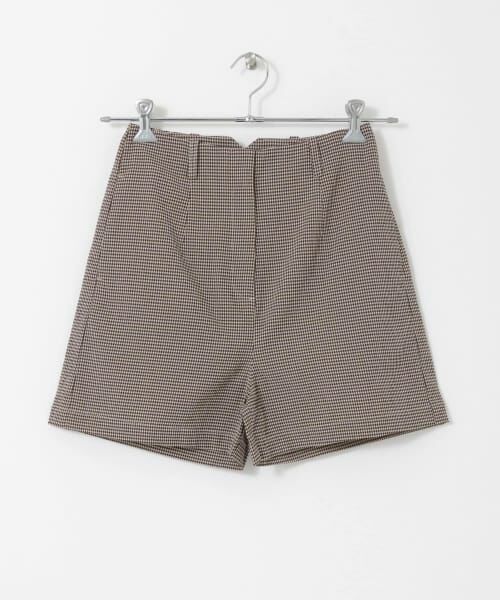 ＊＊Sonny Label / サニーレーベル ショート・ハーフ・半端丈パンツ | OOPS　ソロテックスチェックショートパンツ（ブラウン）