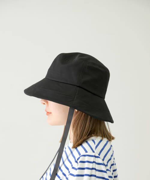 ＊＊Sonny Label / サニーレーベル ハット | リボン付ポリツイルバケットハット（ブラック）
