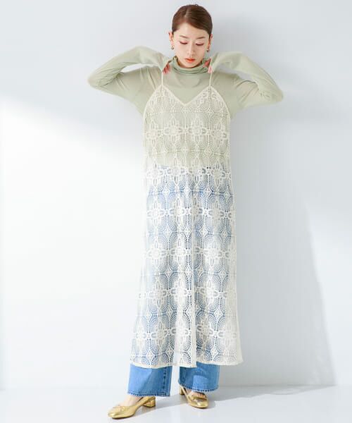 ＊＊Sonny Label / サニーレーベル ワンピース | レースキャミワンピース（オフ）