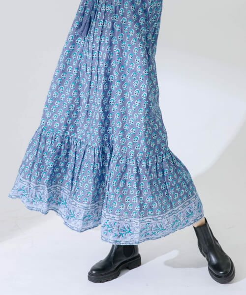 セール】 MIXプリントオリエンタルコットンワンピース