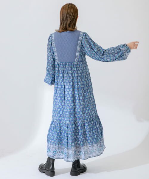 45R コットンワンピース セール】 MIXプリントオリエンタルコットンワンピース