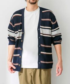 マルチボーダーニットカーディガン