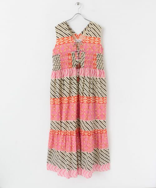 ＊＊Sonny Label / サニーレーベル ワンピース | sara mallika　MURALPRINT SHIRRING DRESS（PINK）