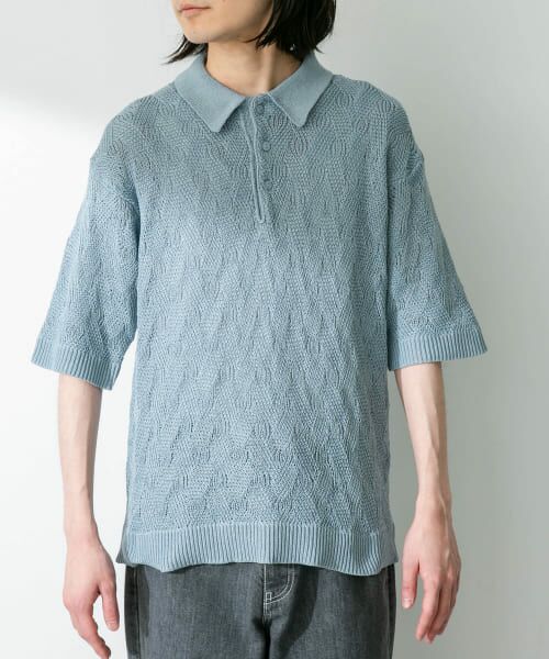 ZILLI サマーニット　ポロシャツ　ジリー　日本Lサイズ相当　未使用品 ZILLI サマーニット ポロシャツ ジリー 日本Lサイズ相当 未使用