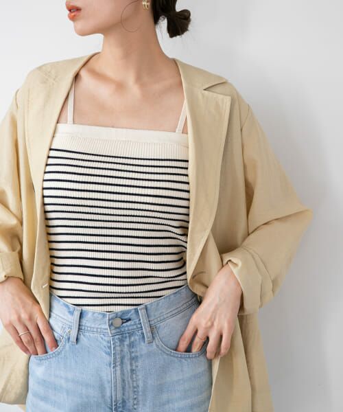 【25SS/新品タグ付き/28,600円】チュチュキャミニット セール】 カップ付きマルチウェイニットキャミソール