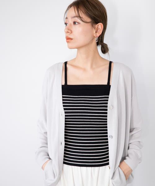 【25SS/新品タグ付き/28,600円】チュチュキャミニット セール】 カップ付きマルチウェイニットキャミソール