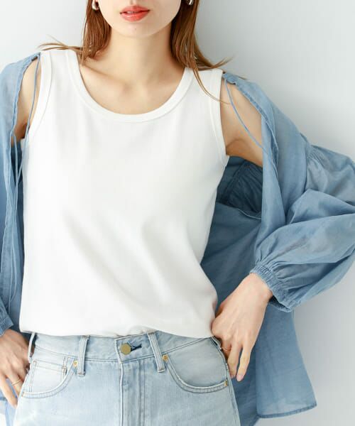 ＊＊Sonny Label / サニーレーベル タンクトップ | フライス/ジャガードタンクトップ（オフ）