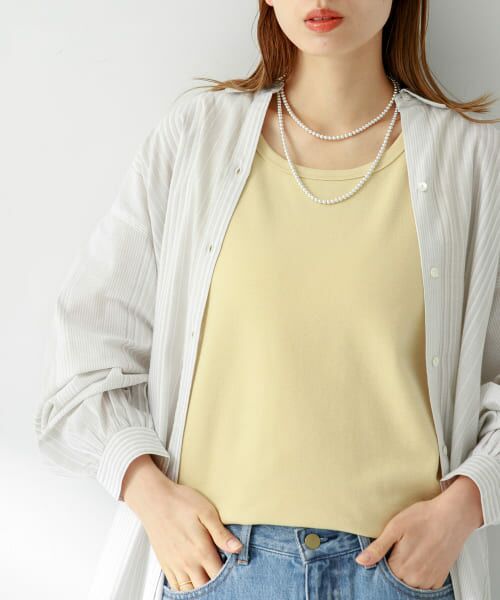 ＊＊Sonny Label / サニーレーベル タンクトップ | フライス/ジャガードタンクトップ（レモンベージュ）