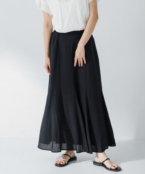 ＊＊Sonny Label / サニーレーベル スカート | リネンライクフレアマーメイドスカート（ブラック）