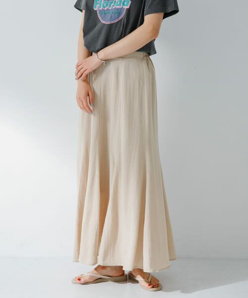 ＊＊Sonny Label / サニーレーベル スカート | リネンライクフレアマーメイドスカート（ベージュ）