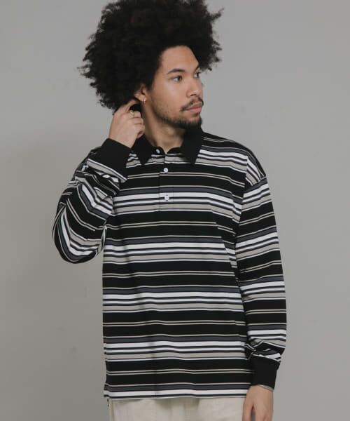 GOODENOUGH グッドイナフ ボーダー ラガーシャツ ロングスリーブ M GOODENOUGH グッドイナフ ボーダー ラガーシャツ ロングスリーブ