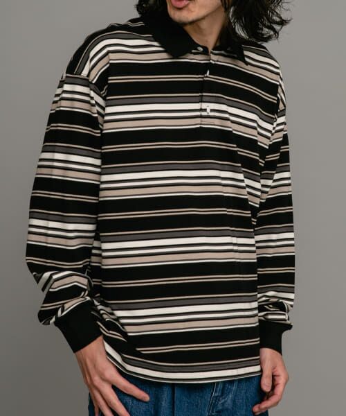 GOODENOUGH グッドイナフ ボーダー ラガーシャツ ロングスリーブ M GOODENOUGH グッドイナフ ボーダー ラガーシャツ ロングスリーブ