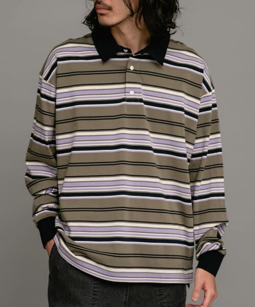 GOODENOUGH グッドイナフ ボーダー ラガーシャツ ロングスリーブ M GOODENOUGH グッドイナフ ボーダー ラガーシャツ ロングスリーブ