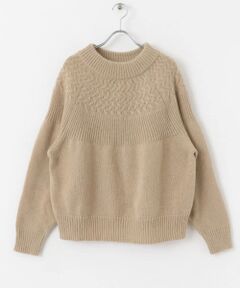 ケーブル求心ニットプルオーバー