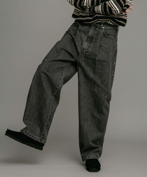 タックワイドデニムパンツ （デニムパンツ）｜＊＊Sonny Label