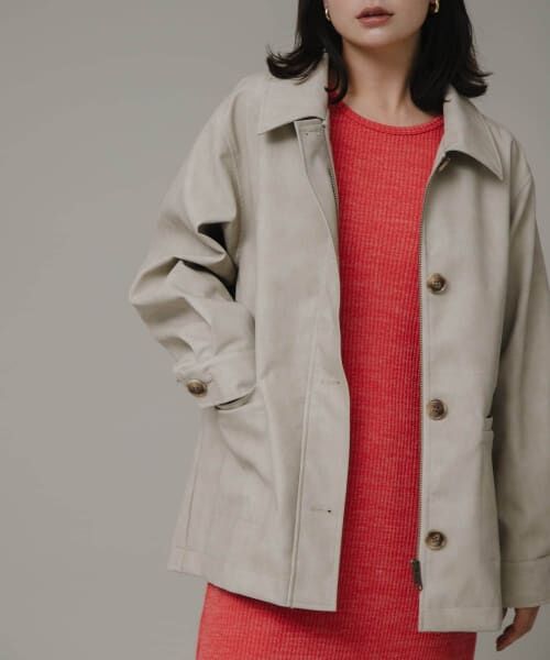 ＊＊Sonny Label / サニーレーベル レザーブルゾン・ジャケット | マットレザージャケットブルゾン（アイボリー）